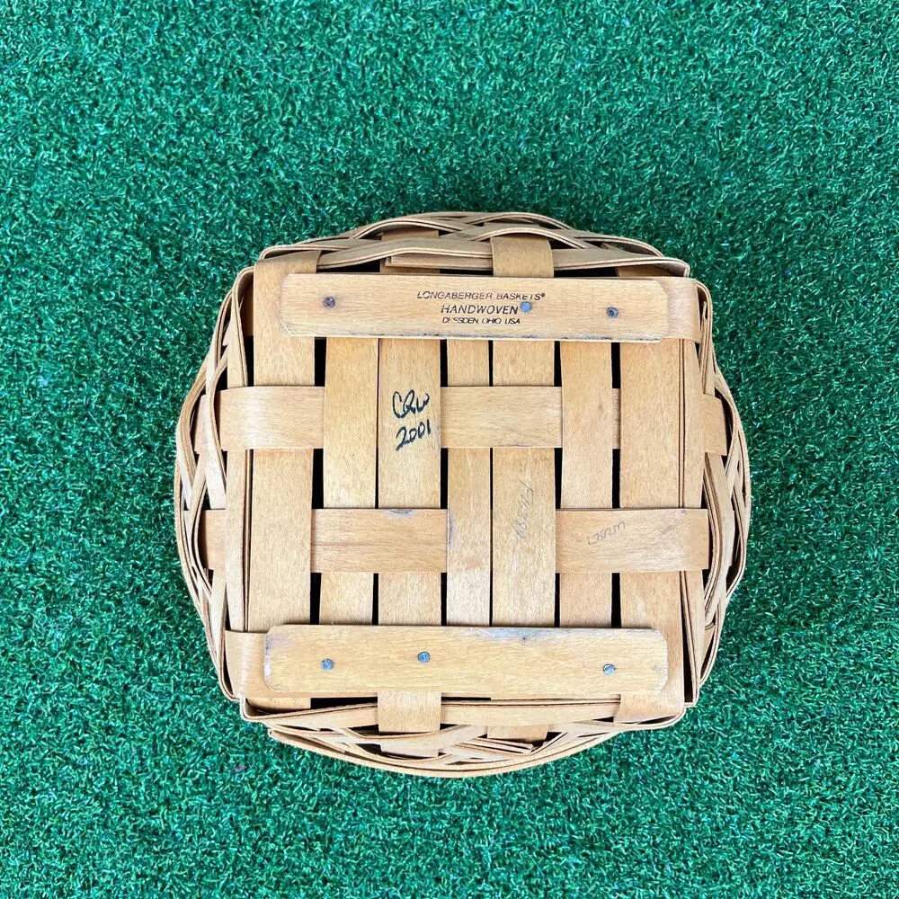 Vintage Longaberger USA Handwoven Round Small Catch All Basket